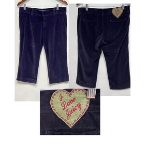 VTG Y2K Juicy Couture Jeans Carpi Pants Valor Logo Patch 34x 31.5 Rare Find Blue
